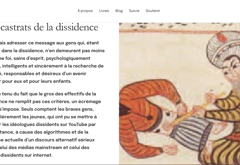 LIVE Analyse – L’EXCELLENT texte de Julien ROCHEDY contre l’esprit “DISSIDENT”